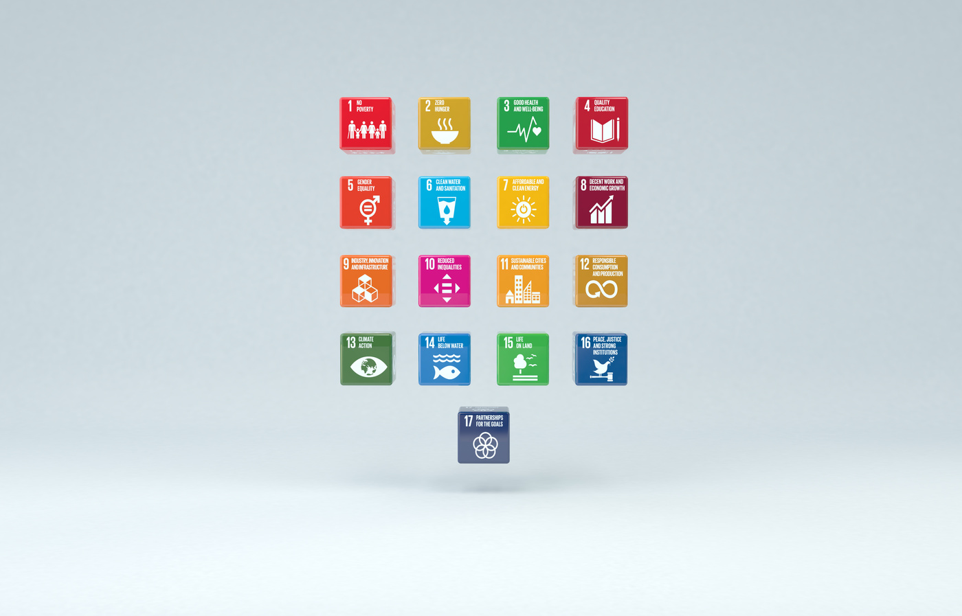 3D box UN sustainability goals 2030